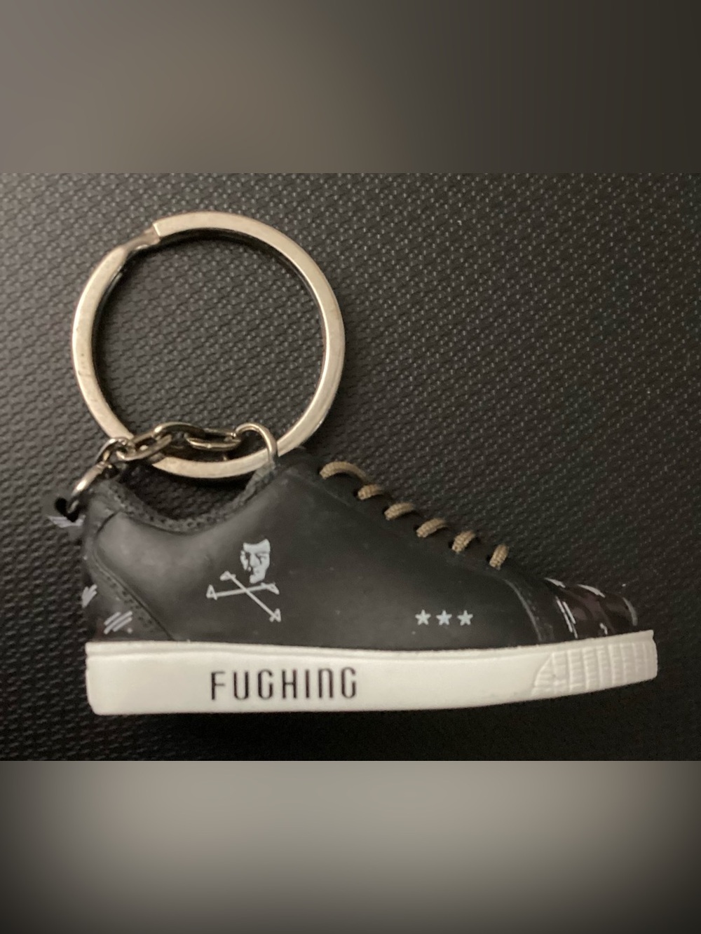 3D Mini Black Low- Top Sneaker Keychain Collectible Gift for Sneakerhead Lovers
